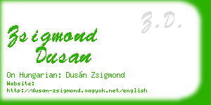 zsigmond dusan business card